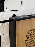 Копилка для пробок от вина и шампанского из дуба (30х50см) Чёрный, "Сорта вин", фото 3
