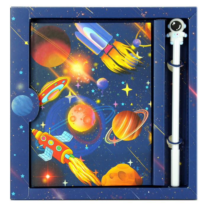 Блокнот "Космос" с ручкой гелевой (20,5 × 21 см) - фото 6 - id-p193918549
