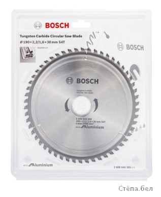 Диск пильный 190х30 мм 54 зуб. универсальный ECO ALUMINIUM BOSCH - фото 1 - id-p193919398