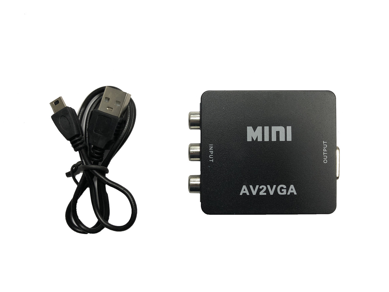 Переходник конвертер 3RCA на VGA mini