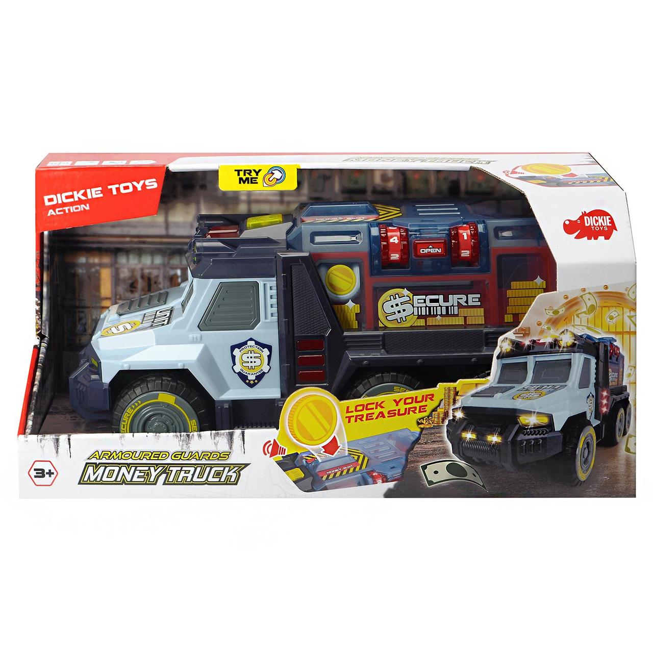 Инкассаторский Грузовик со съемным сейфом 30 см свет звук Dickie Toys 3756005 - фото 7 - id-p193921020