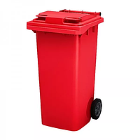 Контейнер для мусора 120 л с крышкой (Красный)