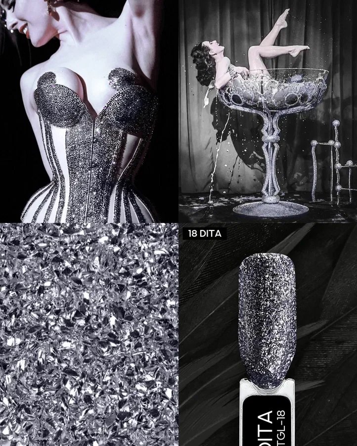 Гель-лак CHICAPILIT №18, BURLESQUE - ГЕЛЬ-ЛАК «БУРЛЕСК» (DITA/ ДИТА), 10 МЛ