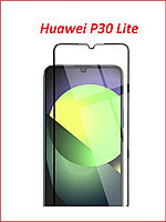 Защитное стекло Full-Screen для Huawei P30 Lite черный (Re'in с полной проклейкой)