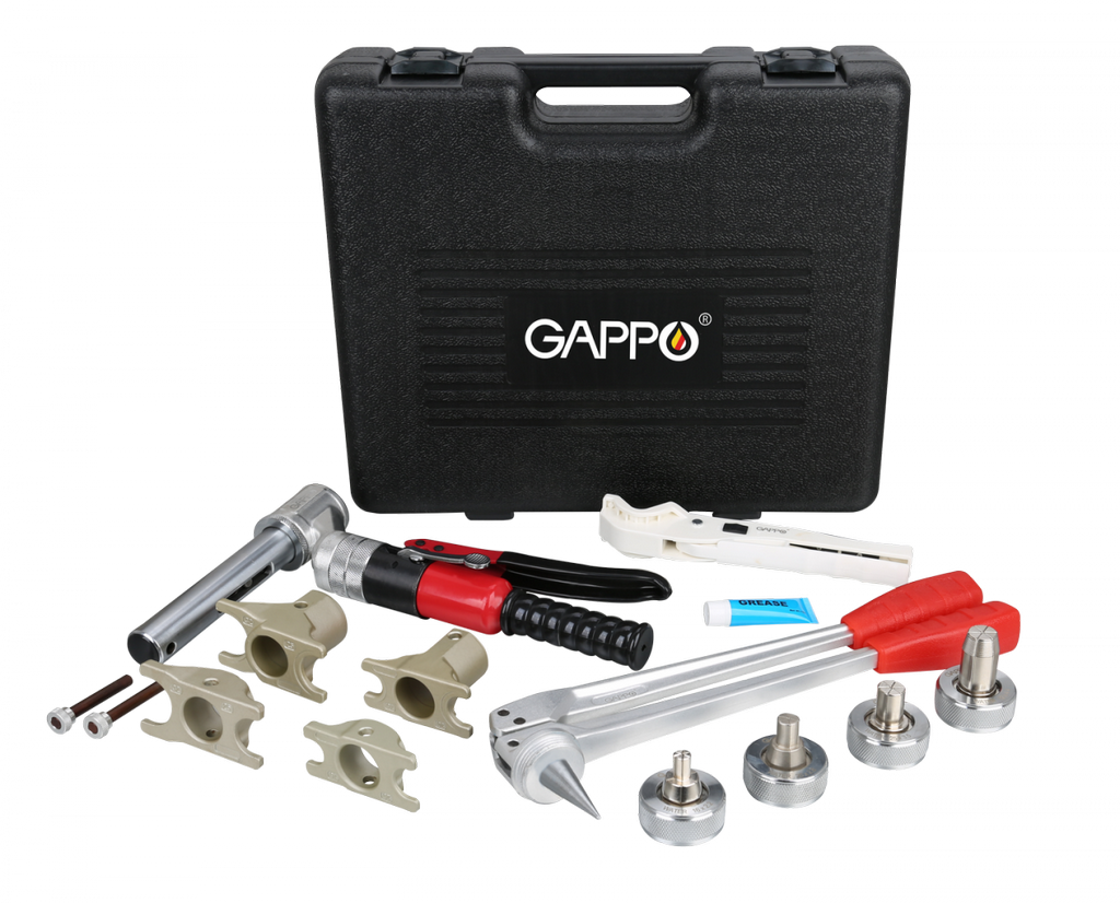 Комплект гидравлического инструмента для труб PEX и аксиальных фитингов Gappo G1803 - фото 1 - id-p190938391