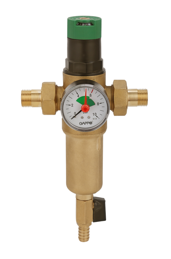 Фильтр со встроенным редуктором давления для горячей воды Gappo G1413.04 - фото 1 - id-p190938345