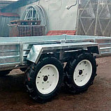 Прицеп ТМ2500 Т (4 колеса 6Lх12, треугольная рама, для трактора, (без сиденья, с возможностью подключения гидр, фото 5