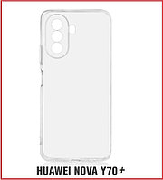 Чехол-накладка для Huawei Nova Y70 Plus (силикон) прозрачный с защитой камеры