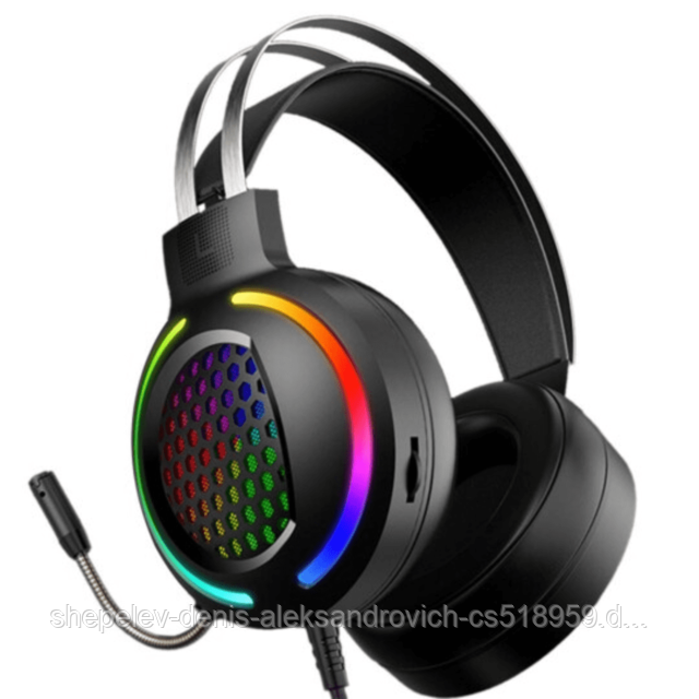 Гарнитура Glint Thunder G12 с микрофоном и светодиодной RGB-подсветкой USB