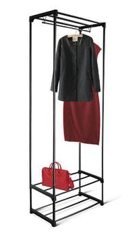 Вешалка гардеробная металлическая напольная для прихожей одежды SHEFFILTON SHT-WR16 черный муар