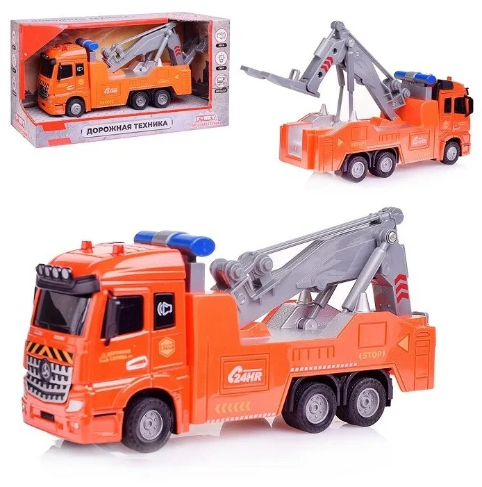 Дорожная техника кабина die-cast инерционный механизм 1:43 Funky toys FT61085 - фото 1 - id-p193924571