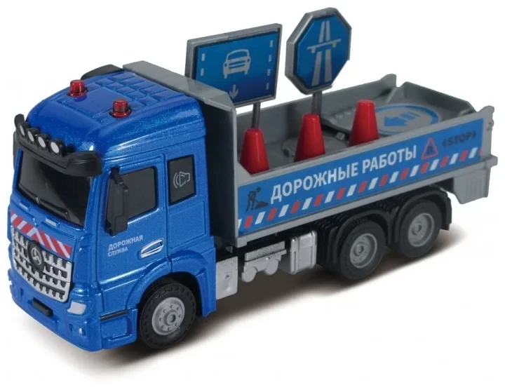 Грузовик с дорожными знаками кабина die-cast 1:43 Funky toys FT61086 - фото 3 - id-p193924645