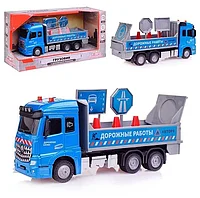 Грузовик с дорожными знаками кабина die-cast 1:43 Funky toys FT61086