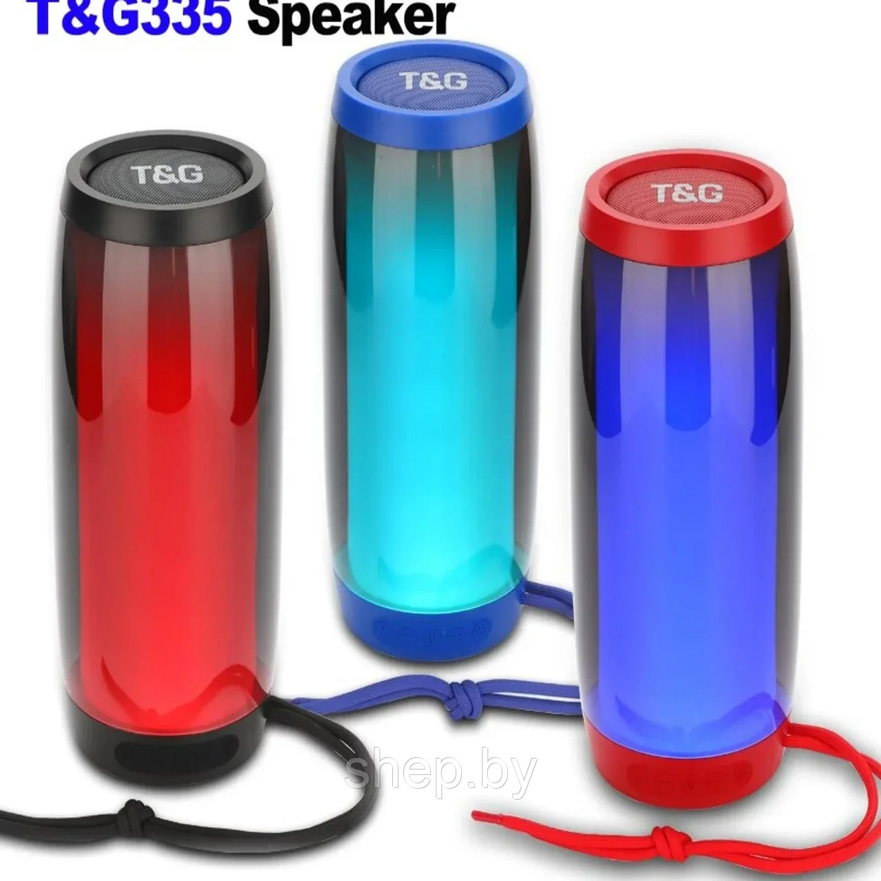 Беспроводная портативная колонка T&G TG335 с Bluetooth и FM-радио Цвет : синий,черный,красный - фото 2 - id-p193925533