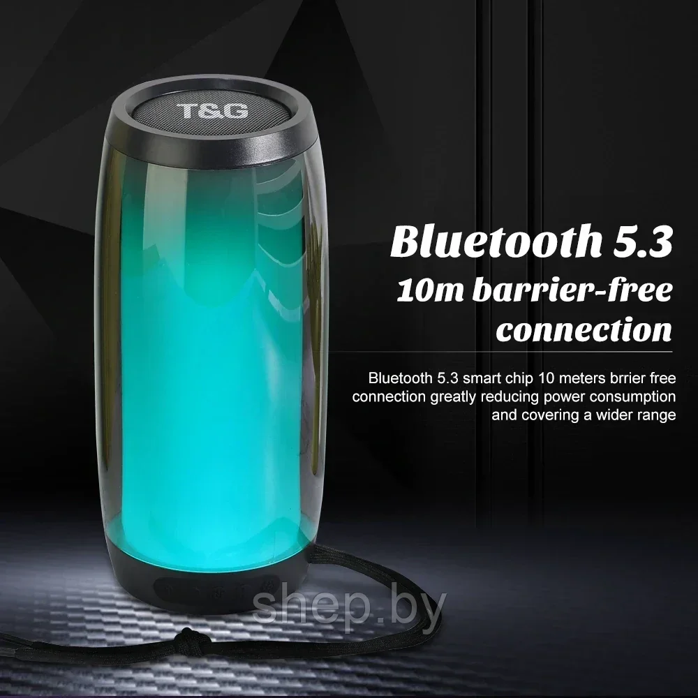 Беспроводная портативная колонка T&G TG335 с Bluetooth и FM-радио Цвет : синий,черный,красный - фото 7 - id-p193925533