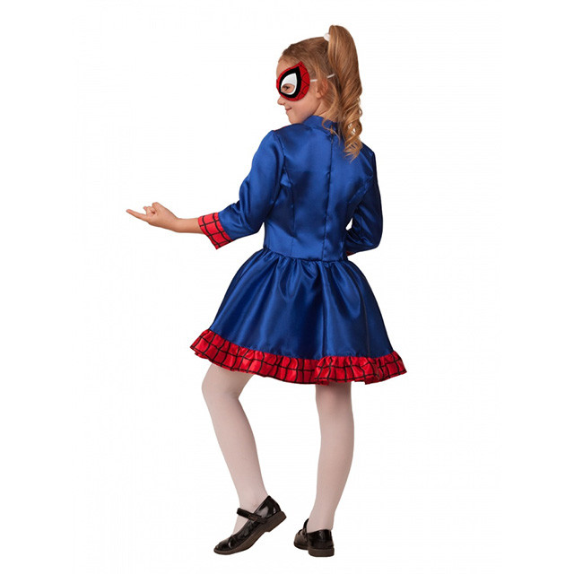Карнавальный костюм для девочки Человек-паук Марвел 5095 / Батик - фото 3 - id-p193925642
