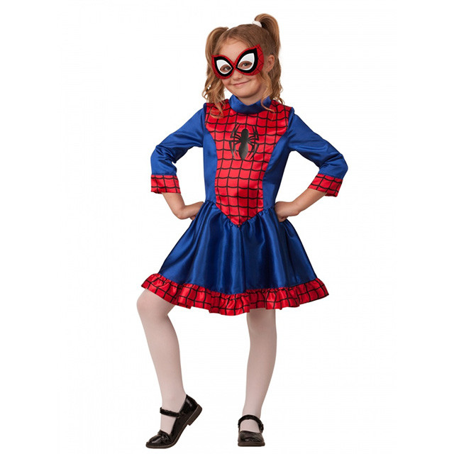 Карнавальный костюм для девочки Человек-паук Марвел 5095 / Батик
