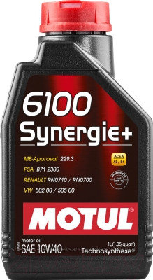 Моторное масло Motul 6100 Synergie+ 10W40 1L