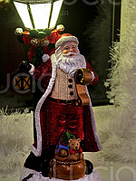 Фигурка декоративная  Дед Мороз под фонарем 40 см