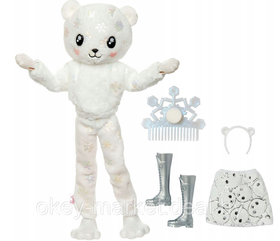 Кукла Barbie Cutie Reveal Белый мишка HJL64 - фото 4 - id-p193929009