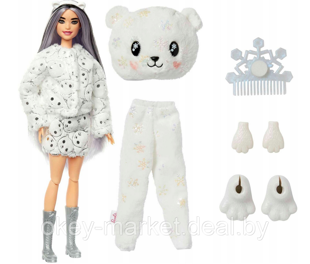 Кукла Barbie Cutie Reveal Белый мишка HJL64 - фото 5 - id-p193929009