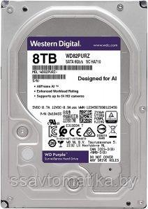 Western Digital HDD 8000 GB (8 TB) SATA-III Purple (WD82PURZ) - фото 1 - id-p193930261