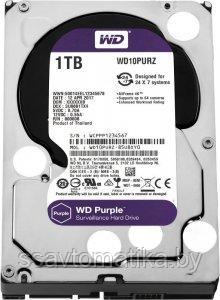 Western Digital HDD 1000 GB (1 TB) SATA-III Purple (WD10PURZ) - фото 1 - id-p193930270