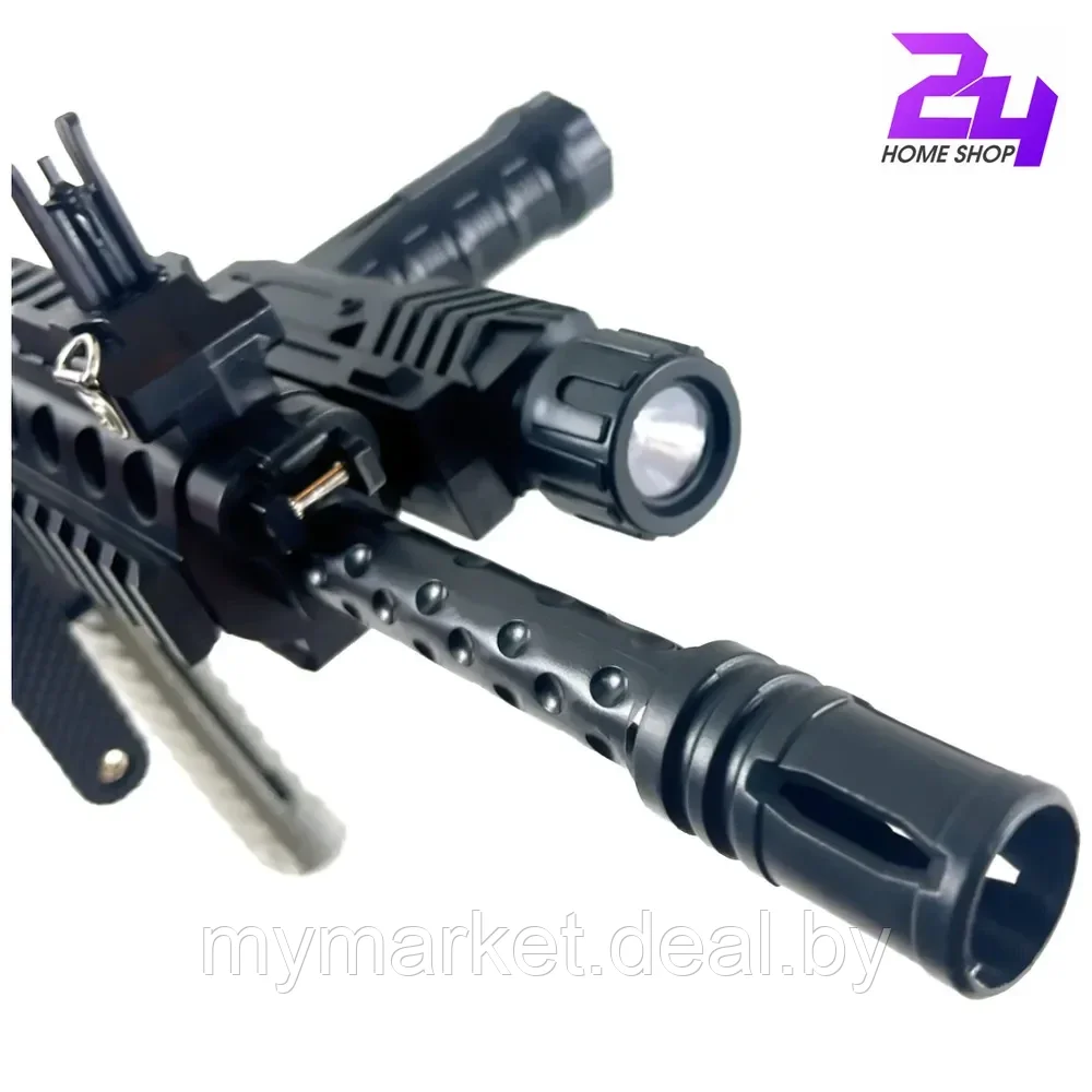 Пневматический игрушечный автомат Airsoft Gun P1977А со складным прикладом - фото 3 - id-p193930302