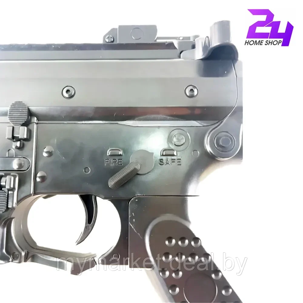 Пневматический игрушечный автомат Airsoft Gun P1977А со складным прикладом - фото 4 - id-p193930302