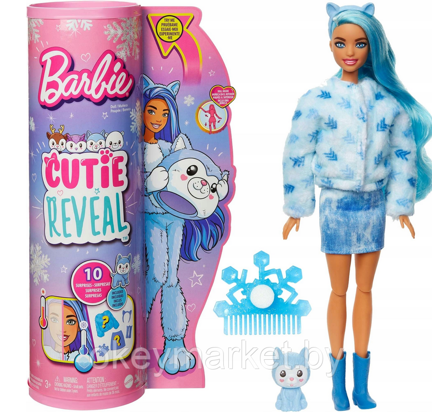 Кукла Barbie Cutie Reveal Хаски HJL63, фото 2