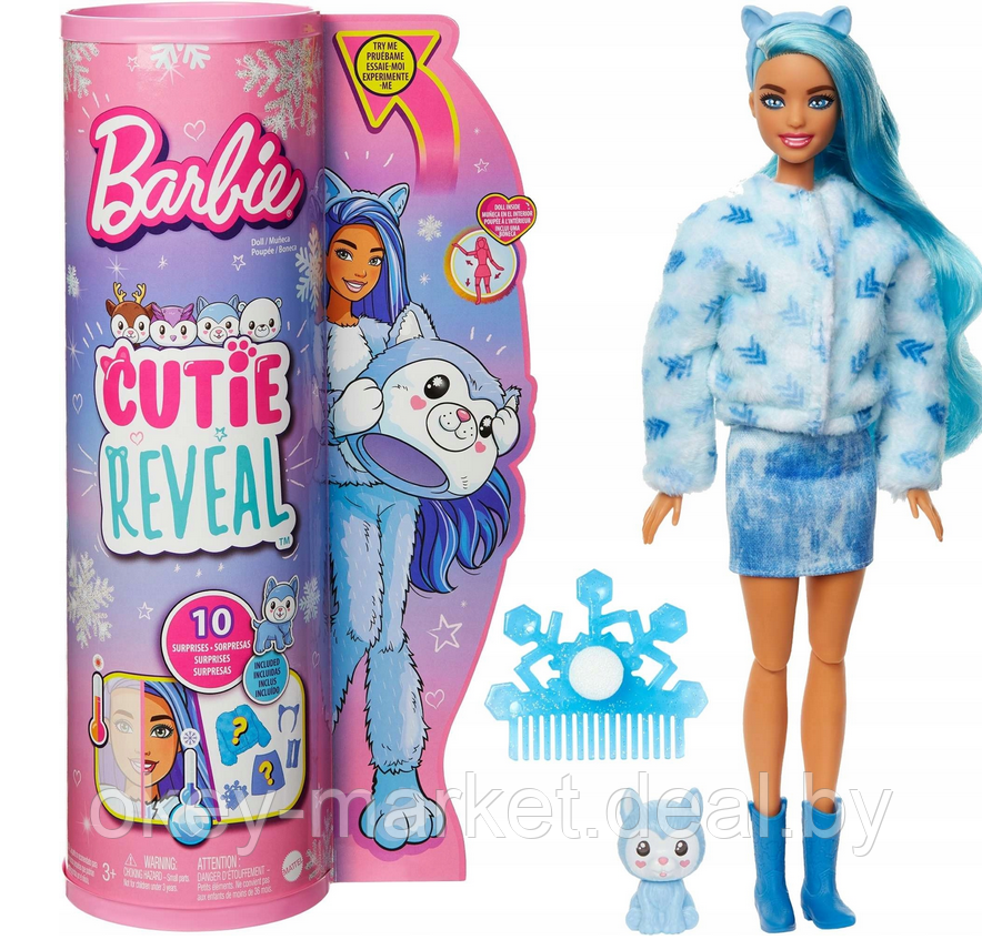 Кукла Barbie Cutie Reveal Хаски HJL63 - фото 1 - id-p193930518
