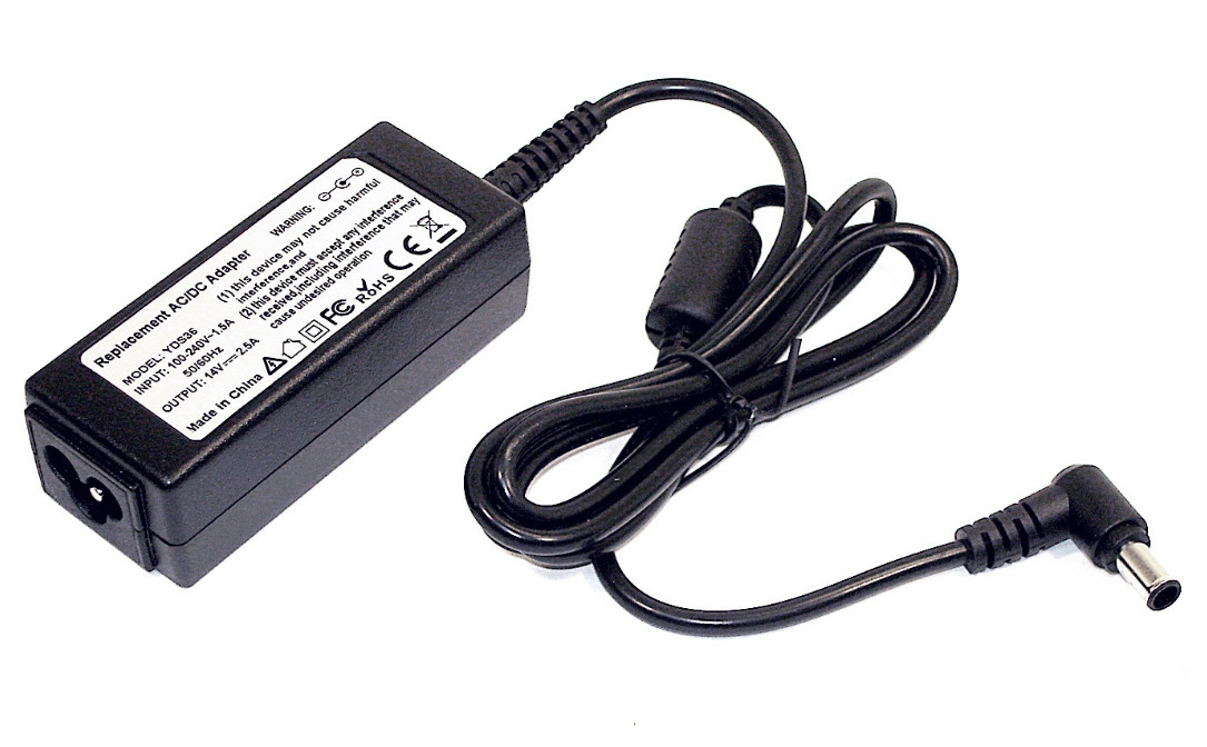 Зарядка (блок питания) для монитора LCD 14V 2.5A 35W, штекер (6.5х4.4мм) - фото 1 - id-p193930535