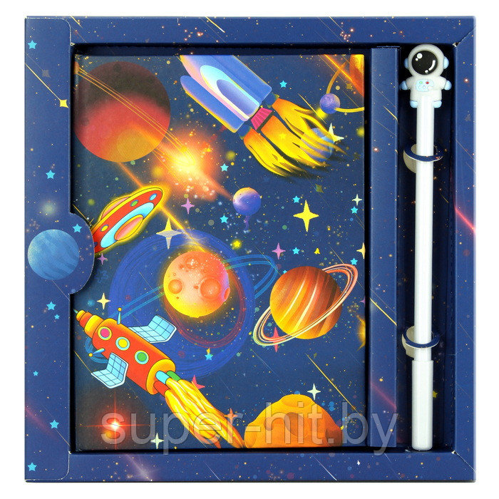 Блокнот "Космос" с ручкой гелевой (20,5 × 21 см) - фото 6 - id-p193933928