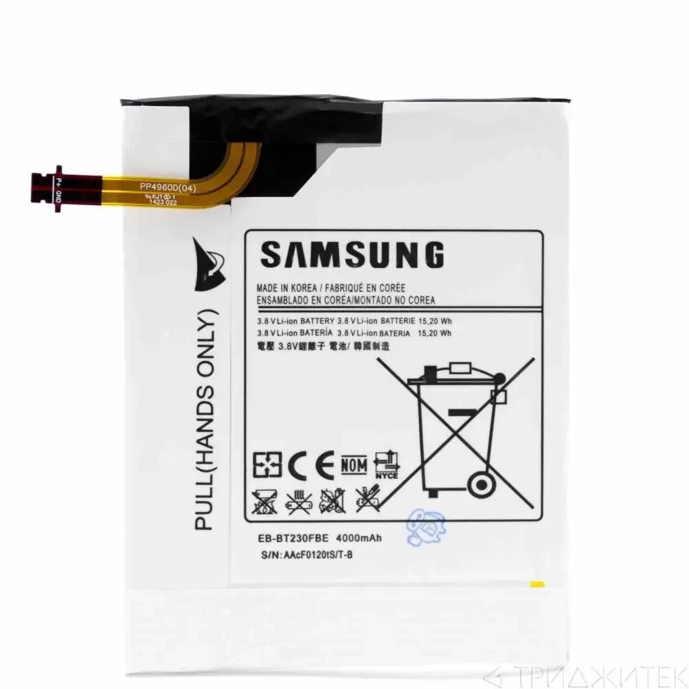 Аккумуляторная батарея EBBT230FBE для Samsung T230, T231, T235 Li-ion, 3, 8 В, 4000 мАч
