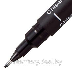 Ручка- лайнер UNI-PIN, скошенный наконечник (черная) (1 мм)