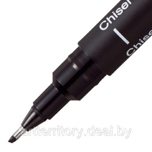 Ручка- лайнер UNI-PIN, скошенный наконечник (черная) (1 мм) - фото 1 - id-p193973603