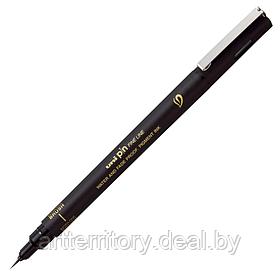 Ручка-линер UNI-PIN, кисть, супертонкая (черная)