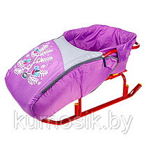 Сиденье для санок с чехлом для ног Ника СС3 фиолетовые