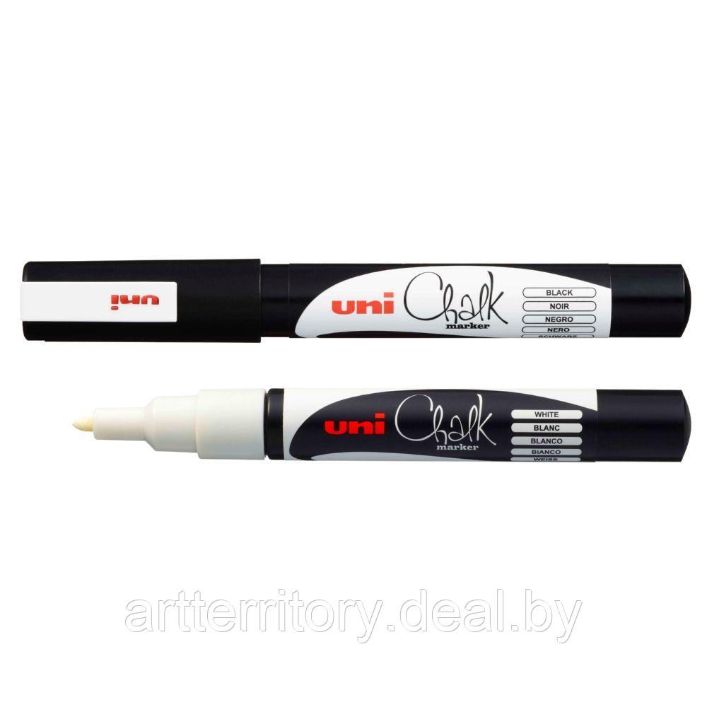 Маркер на меловой основе Mitsubishi Pencil CHALK, 0.9-1.3мм. (пулевидный наконечник) (черный) - фото 2 - id-p193973560