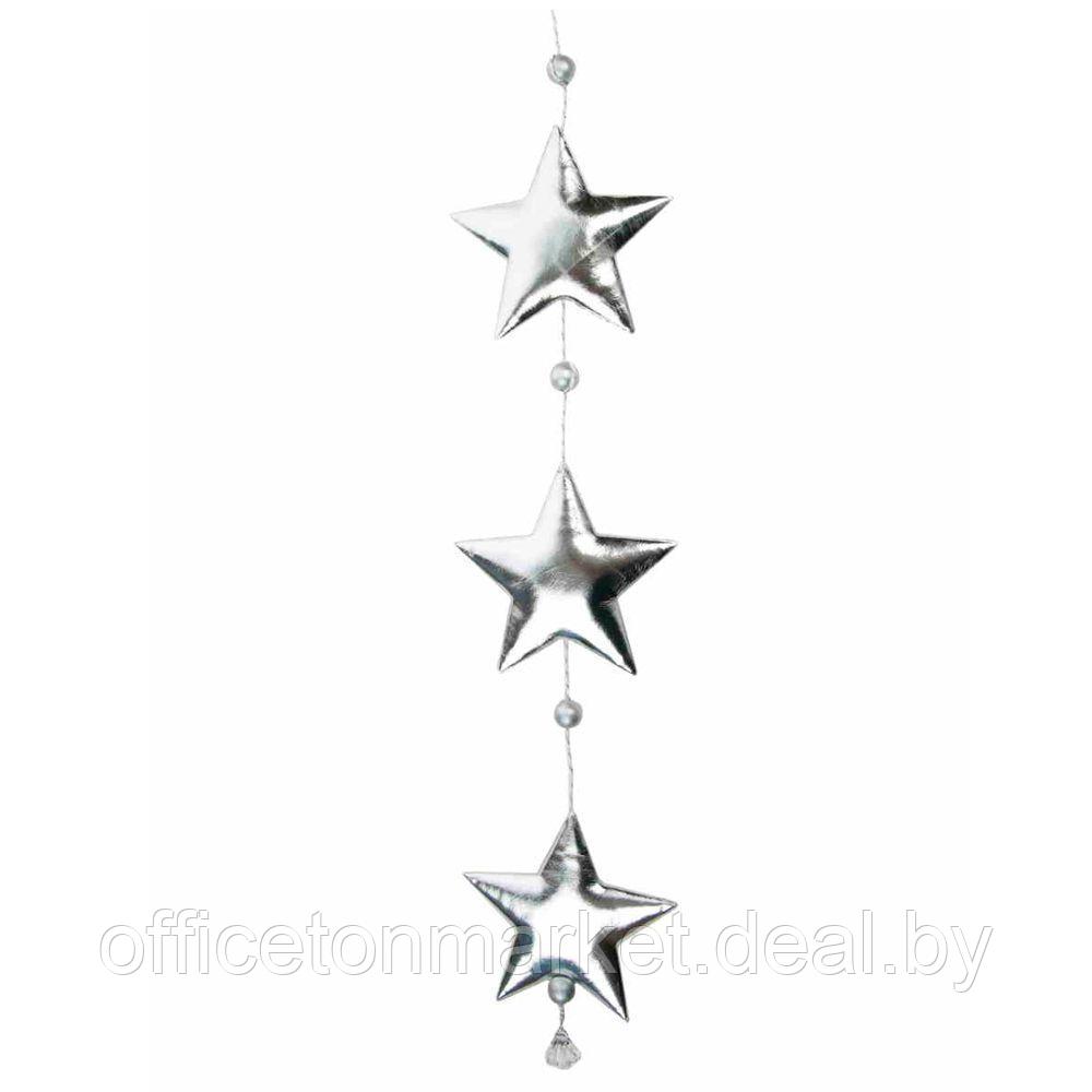 Гирлянда новогодняя "Три серебристые звездочки", серебристый - фото 1 - id-p166824808