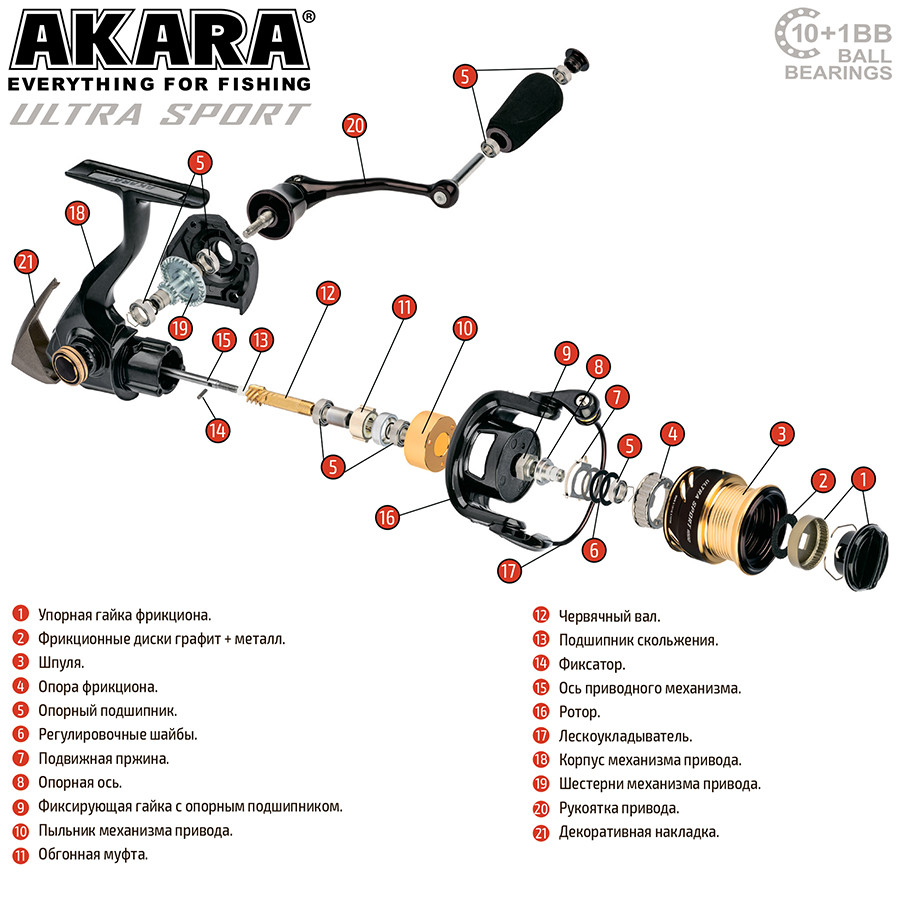 КАТУШКА БЕЗЫНЕРЦИОННАЯ AKARA ULTRA SPORT - фото 5 - id-p193979914