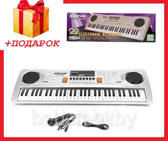 BF-630B2 Детский  синтезатор Bigfun, пианино, микрофон, USB, MP3, запись, 61 клавиша