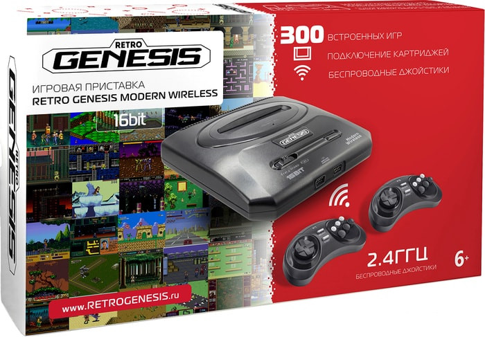 Игровая приставка Retro Genesis Modern Wireless (2 геймпада, 300 игр) - фото 1 - id-p193981096