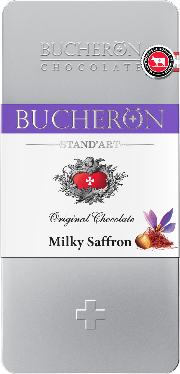 Молочный шоколад Bucheron STAND'ART с орехами и шафраном, 100 гр - фото 1 - id-p193986098