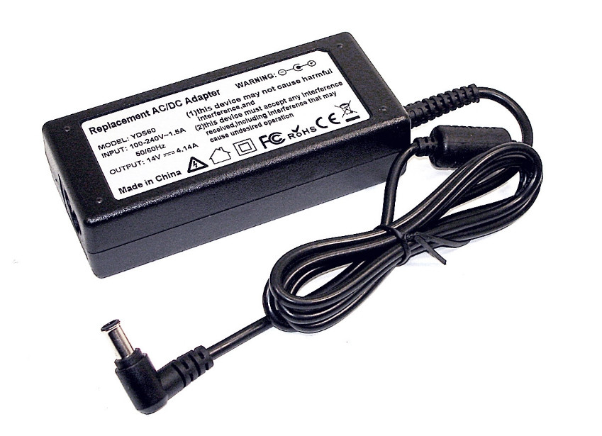Зарядка (блок питания) для монитора LCD 14V 4.14A 58W, штекер (6.5х4.4мм) - фото 1 - id-p193990815
