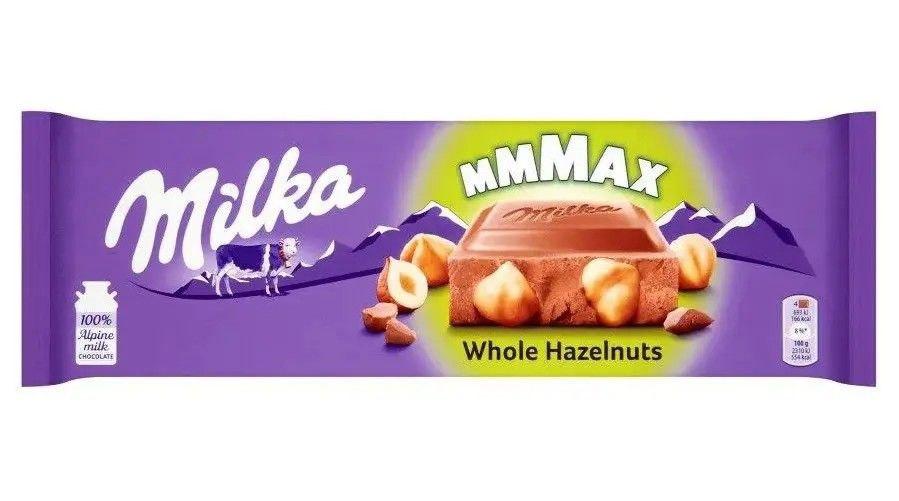 Шоколад Milka Whole Hazelnuts 250г - фото 1 - id-p193992082