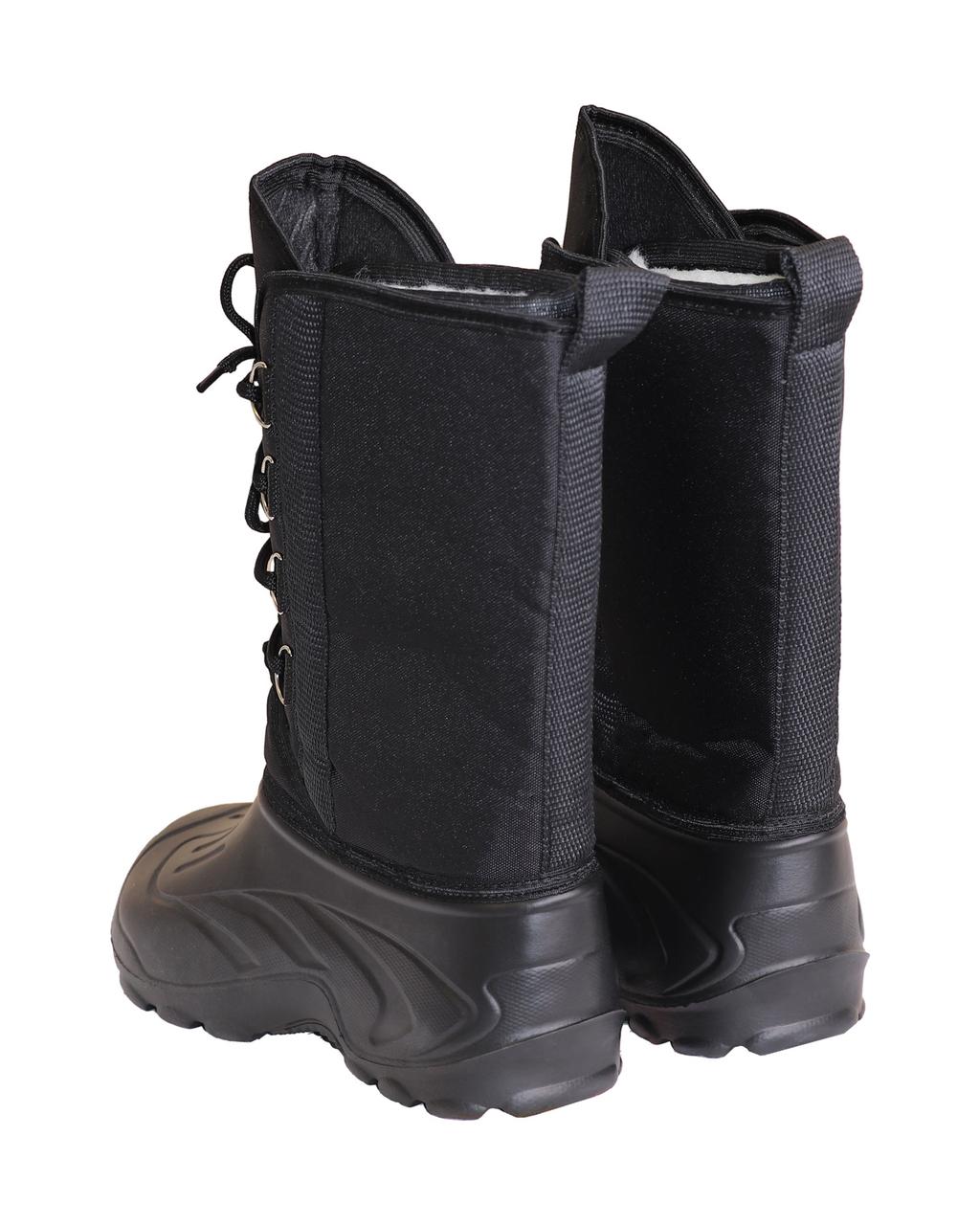 Дутики ЭВА мужские (Д-014 ч) на шнуровке с чулком (-40С), цв. черный - фото 3 - id-p127416815