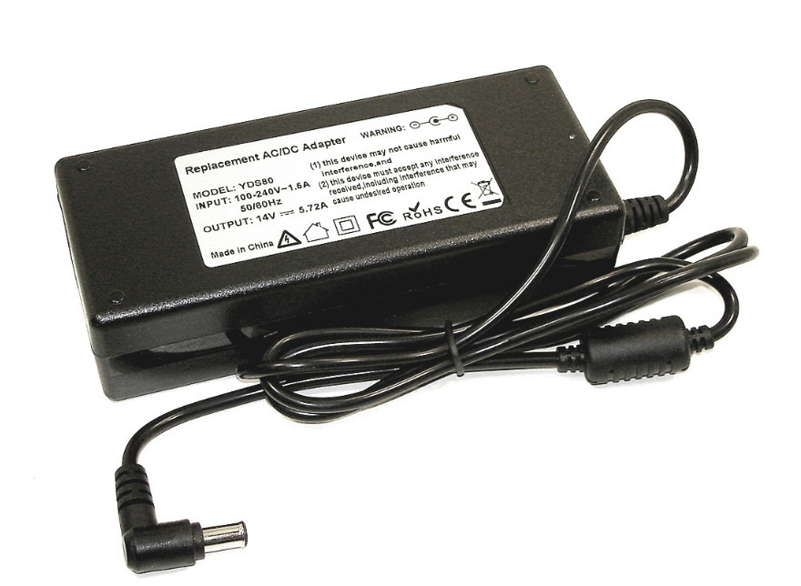 Зарядка (блок питания) для монитора LCD 14V 5.72A 80W, штекер (6.5х4.4мм) - фото 1 - id-p193992478