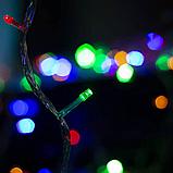 Гирлянда светодиодная новогодняя на елку (RGB, разноцветная) 12 м / 8 режимов свечения, фото 3
