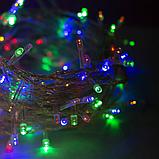 Гирлянда светодиодная новогодняя на елку (RGB, разноцветная) 12 м / 8 режимов свечения, фото 5